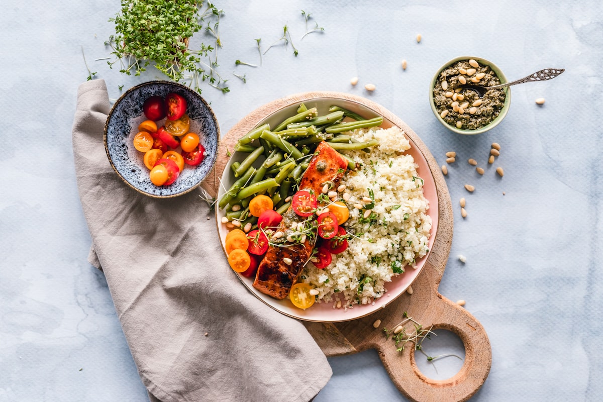 Chickpea and spinach curry with basmati rice